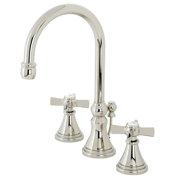 KS2986ZX Millennium Widespread Bathroom Faucet W/ Brass Pop-Up, Nickel